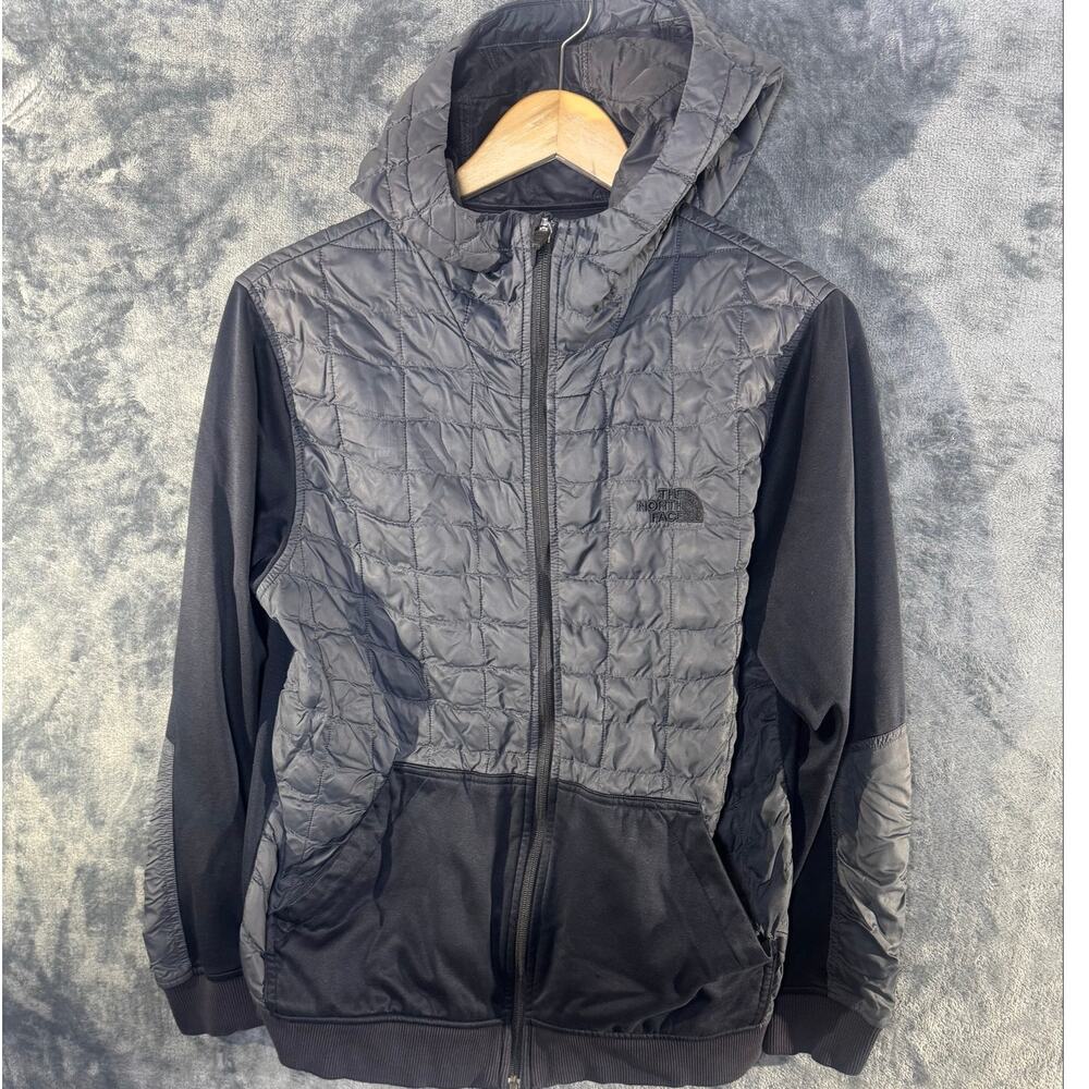 The North Face Kilowatt ThermoBall Hybrid Hoodie Jacket Men's Medium Gray Black